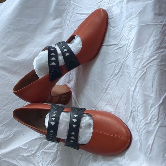 Fluevog Shoes Brown Leather Heels with Black Straps 9.0 - Picture 10 of 11